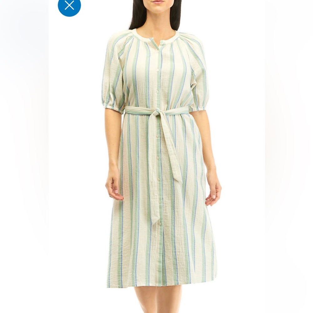 Wonderly linen button up dress